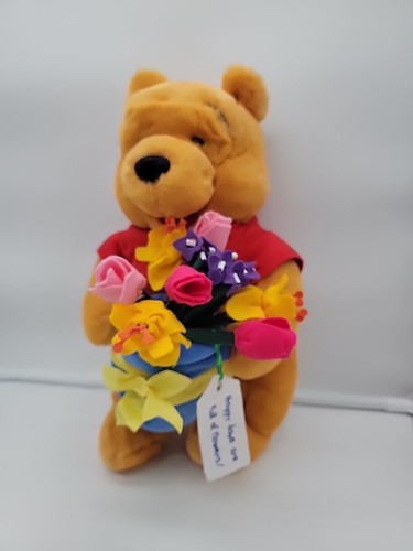 Winnie The Pooh Happy Days Flowers Pot Moveable Legs Plush Stuffed Toy - Picture 2 of 23