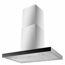 Hotte de Cuisinière Hotte Îlot 90 CM Hotte Cheminée Inox Touch Contrôle respekta