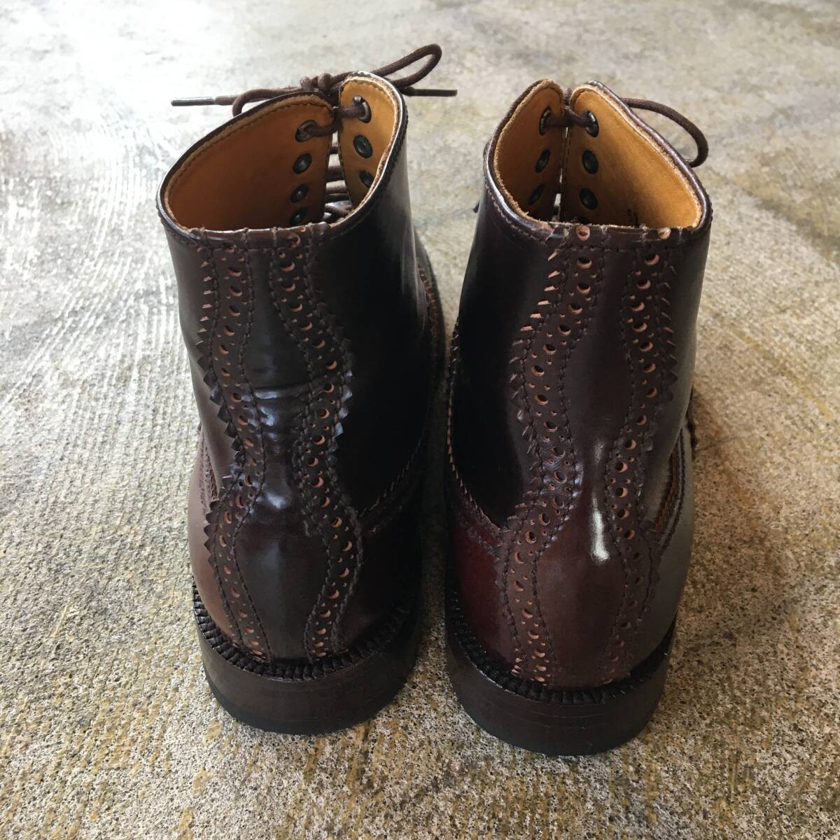 Yuketen Daniel Wingtip Boots Men 8US/Cordovan Short Rare Style image 5