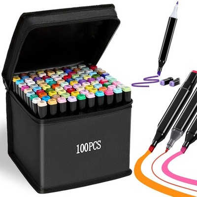 100 Acrylstifte Set Marker Permanent Wasserfest für Steine DIY Graffiti Malerei