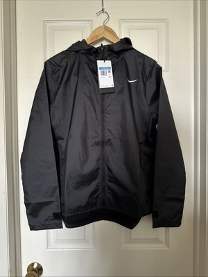 Nike Essential Womens Medium Black Running Hooded Full-Zip Jacket