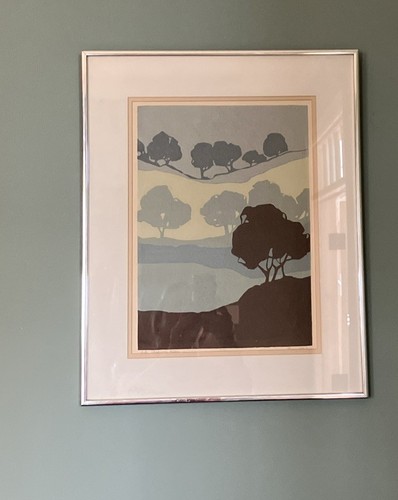 Vintage Druck signiert von Lynn Fash Oak Shadowed Hills selten Nachlass - Bild 11 von 11