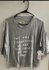Spiritual Gangster “We Are Connected” Boyfriend Shirt Top Women’s Small New NWT