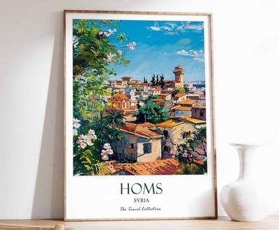 5_Homs Druck, Homs Reiseposter, Nahost Reisedruck, islamische Deko, Geschenk