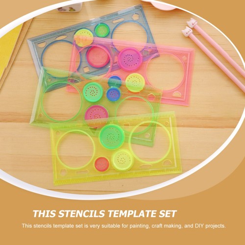 12 Pcs Drawing Template Ruler Stencils Templates Painting Preschool Children - Picture 6 of 12