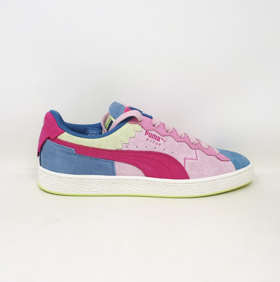 Puma Squid Game Suede 399428 01 Blue Pink Casual Shoe Sneaker Mens US Size NEW