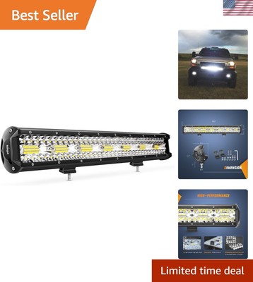 LED Light Bar 20Inch Triple Row Flood Spot Combo Off Road Work Lights for Trucks