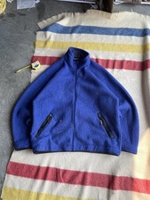 VTG 90  s Patagonia Deep Pile Blue Zip Up Synchilla Fleece Jacket USA Made L