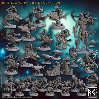 Artisan Guild - Fish- Folk of the Death-Tide (Tabletop & Rpg Resin Miniaturen)