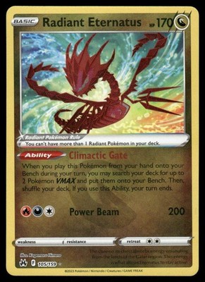 Pokemon Karten Strahlender Eternatus 105/159 Krone Zenith Strahlend Rare NM *2