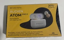 Audien ATOM PRO 2 Wireless Rechargeable OTC Hearing Assistance - NEW