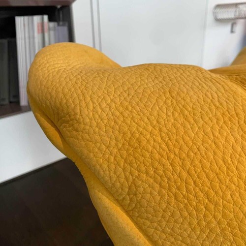 Cierre Sessel Bubba Leder Nabuk 80 Giallo Gelb mit Hocker - Bild 5 von 6