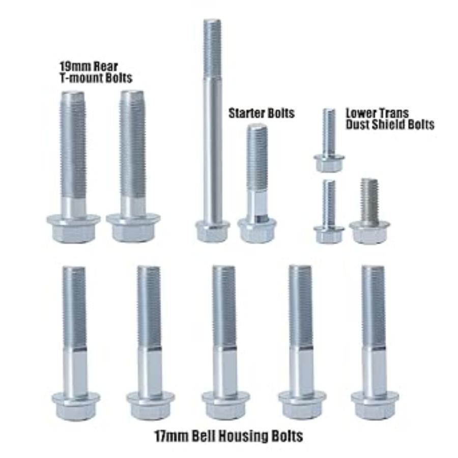 Transmission Bolt Kit Metal Hard Engine Screws Rustproof Bolts Set Compatible