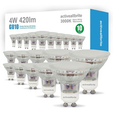 GU10 LED Bulbs Warm White 4W (50W) LED Non Dimmable Downlights Lamps Pack of 10