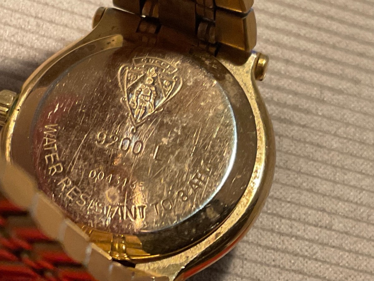 Gucci 9200L Watch Quartz Women's Gold Plated Runs Great-New