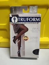 Truform 1765 Ladies Fashion Support Hose Medium Black Graduated Compression 8...