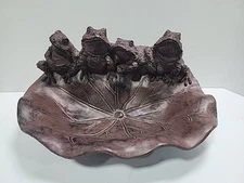 Frog Shelf Birdbath Home Garden 