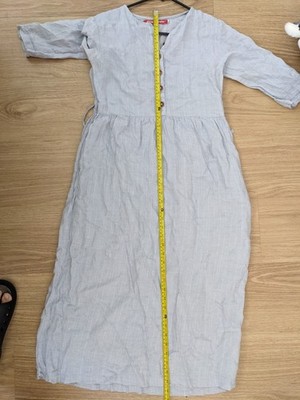 Pyne and Smith Linen Dress Blue XS | eBay