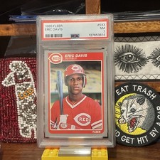 1985 Fleer Eric Davis Rookie RC #533 Reds PSA 7 new slab