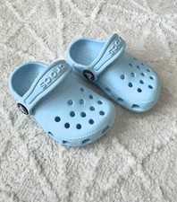 Crocs Classic Clogs Kids Size C4 Toddler Light Blue Slip On Comfort Shoes EU 19