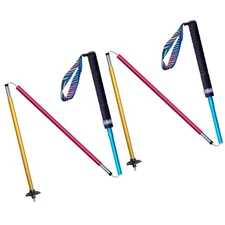 Rainbow110cm-Trail Running Poles 2 Pcs Outdoor Trekking Poles Foldable Aluminum