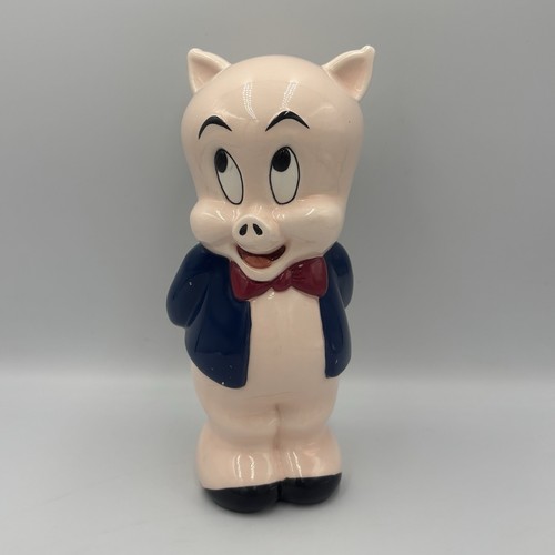 Vintage Porky Pig Ceramic Coin Bank Warner Brothers Looney Tunes 9.5" 1994 Rare