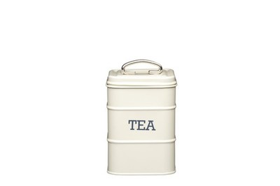 Teedose LIVING NOSTALGIA creme weiß H. 17cm 1300ml Stahl Metall KitchenCraft