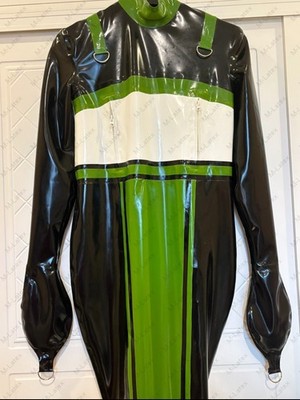 Latex Gummi Catsuit bodysuit binder sleep sack bag D-ring customized 0.4mm #1457