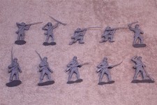 CLASSIC TOY SOLDIERS 10 PC CIVIL WAR SOLDIERS GREY, DUPLICATES POSES 1/32