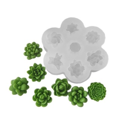 Delicate Silicone Mold for Succulent Gypsum Ornaments and Aromatherapy
