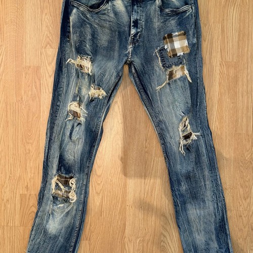 FWRD Denim Rugged Plaid Stretch Jean