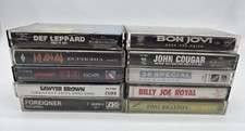 Cassette Tape Lot of 10 Tapes 80s 90s Def Leppard Journey Foreigner Bon Jovi