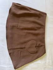 Mirror Palais Mid Rise Mini Skirt In Toffee Handmade In Made In New York