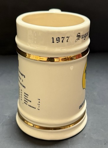 Taza de colección University of Pittsburgh Sugar Bowl Champions 1977 PITT College ~5,75" H - Imagen 4 de 6
