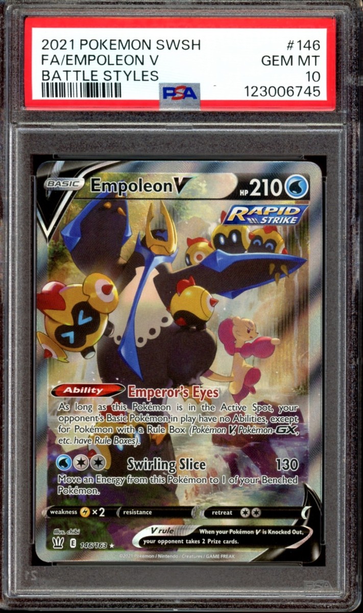 PSA 10 GEM MINT Empoleon V 146/163 Alternate Alt Art Battle Styles