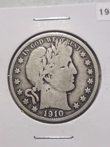 1910 Barber half dollar VG details