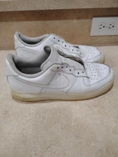 Nike 316122-111 Air Force One White Low No Laces Size 12 Mens