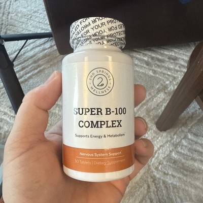 Super B-100 Complex - High Potency B Vitamin Complex with B-6, B-12, Folate