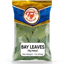 TAJ Bay Leaves (Tej Patta), 16oz Bulk Pack | Whole Bay Leaf | Indian Origin