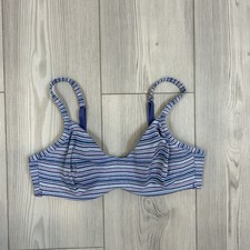 NWT Victoria s Secret 36B Blue Stripe Underwire Bra 2001 Y2K