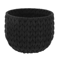 Better Homes Gardens Closed Weave Polyester Black Decorative Storage Basket
