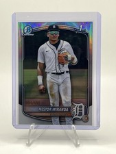 2025 1st Bowman Chrome Prospects - Nestor Miranda Refractor #’d /499 - TIGERS