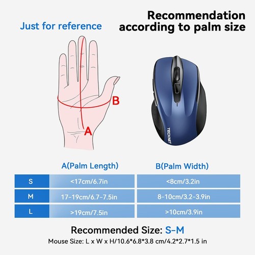 Bluetooth Mouse, Rechargeable Bluetooth Wireless Mouse - Picture 7 of 7