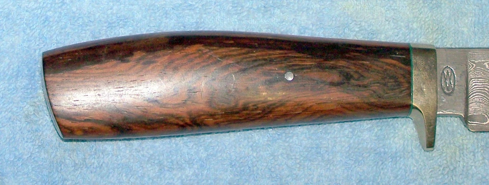 William "Bill" Miller Custom Damascus Hunter Knife marked WM - Image 4 of 4