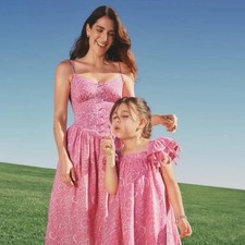 NWT Roller Rabbit x Target Paisley Floral Drop Waist Midi Pink Dress Large