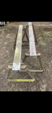 Set Of Two Metal Working Trestles Length 1480mm X Height 840mm X 760mm Width