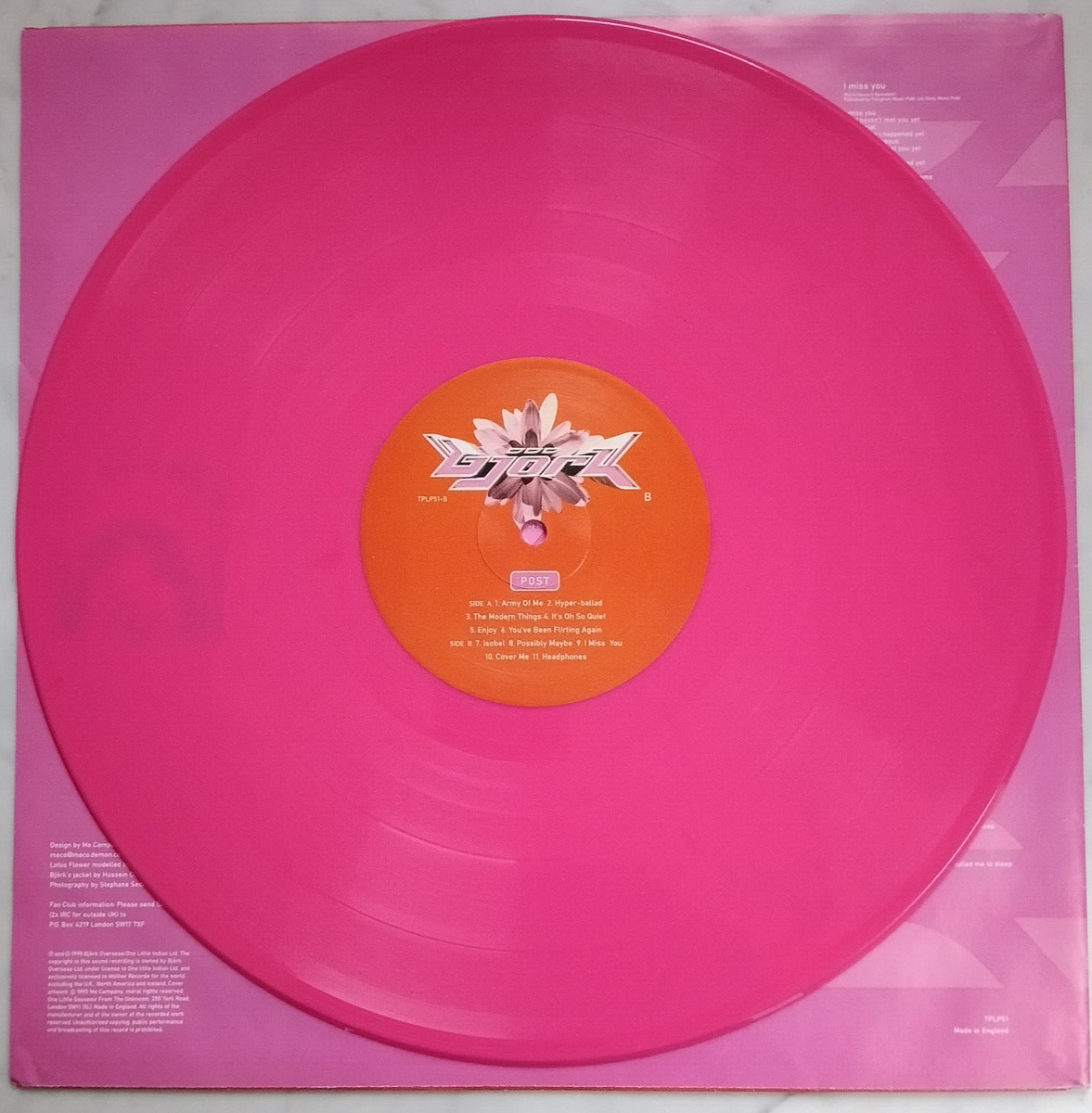 Björk ~ Post ~ RARE Mispress Pink Vinyl LP 1995 EX | eBay UK