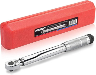 NEIKO 03714A 1/4'' Drive Adjustable Click 20-200 Inch-Pound, Inch-Pound 