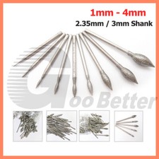 1mm-4mm Diamond Burr Grinding Drill Bits for Dremel Rotary Tool 2.35mm Shank