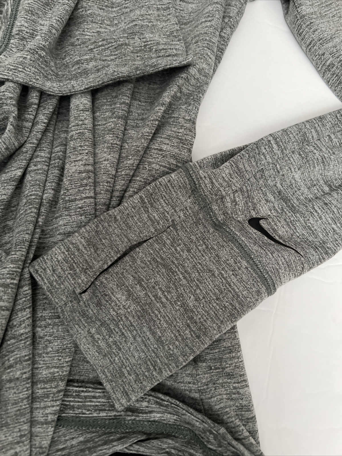 SACAI X NIKE Nike giacca yoga manica lunga donna XS heathered drappeggiato grigio cardigan aperto